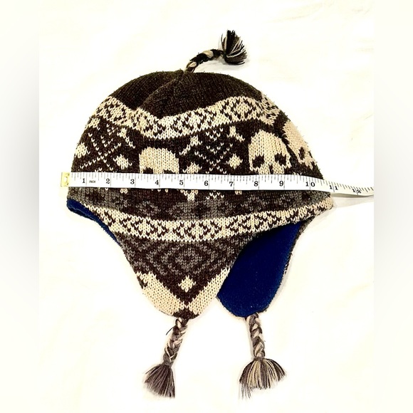 GAP KIDS Skull-themed Winter Pom Beanie/Hat with Earflap size S/M - Picture 6 of 10